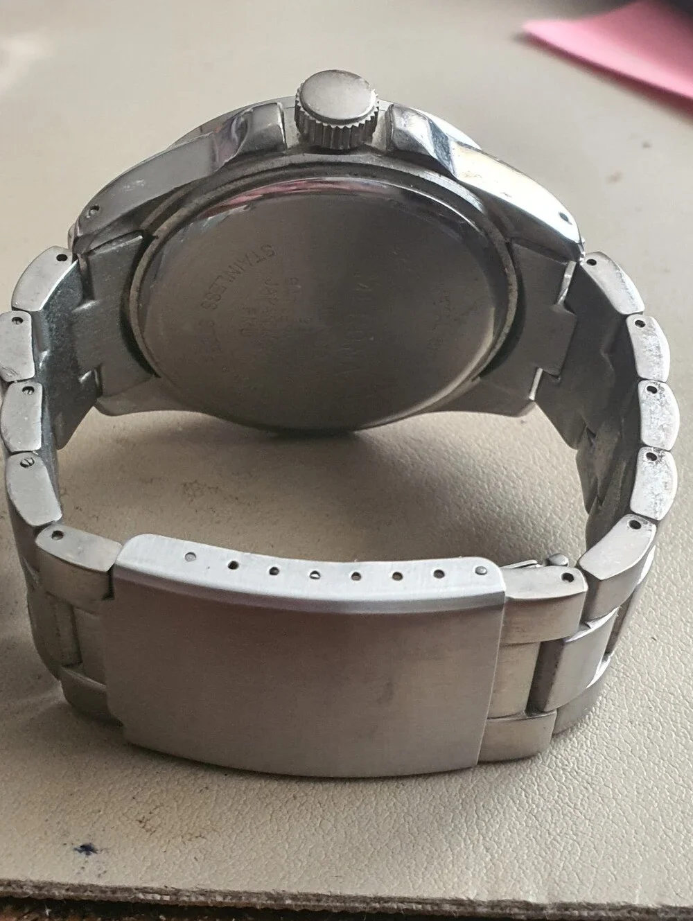 10/$20 Merona Silver/Blue Stainless Steel Diver Style Men's Watch w/Extra Links